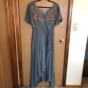 Asymmetrical hem maxi dress